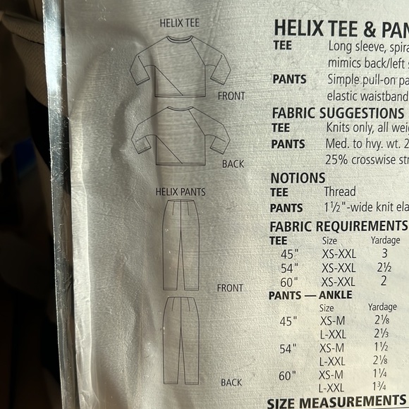 The Sewing workshop Helix Tee & Pants uncut factory fold - Picture 3 of 6
